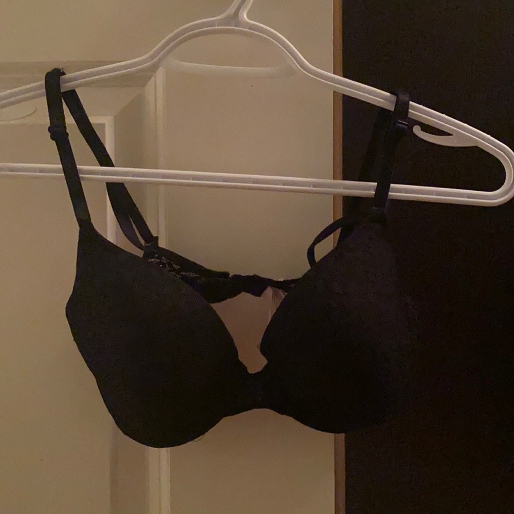 Black pink bra, size 34B barley worn